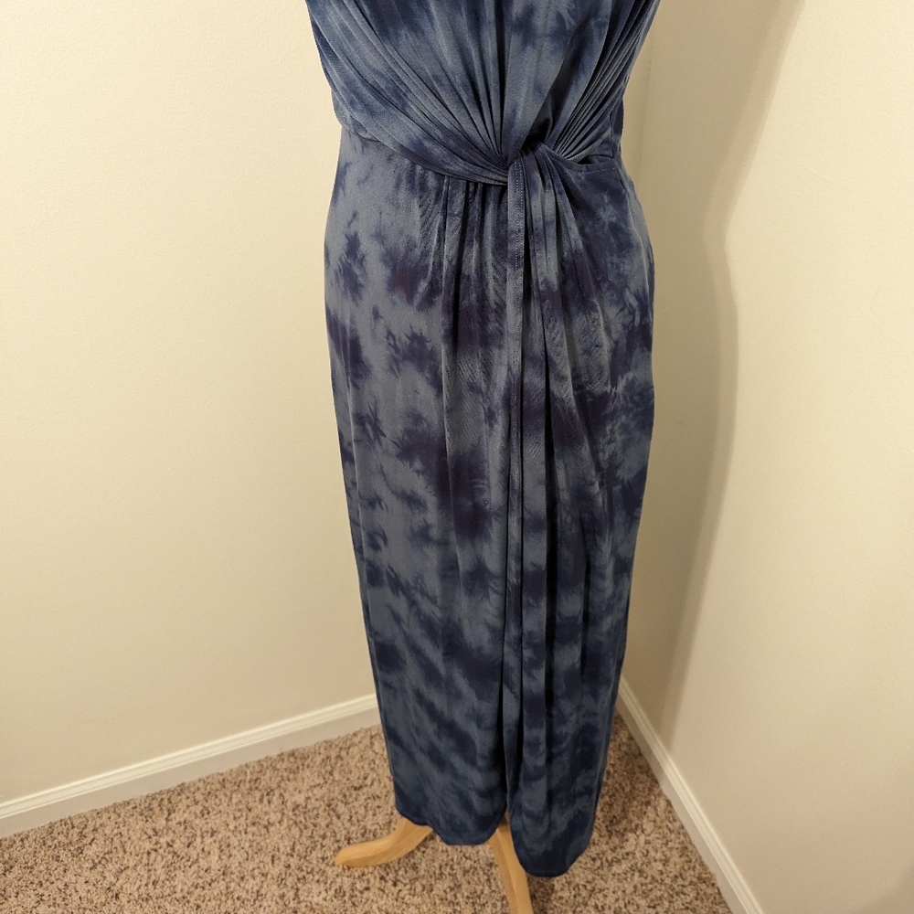 Tart Twist Knot Tie Dye Maxi Dress Blue Medium - Picture 5 of 8